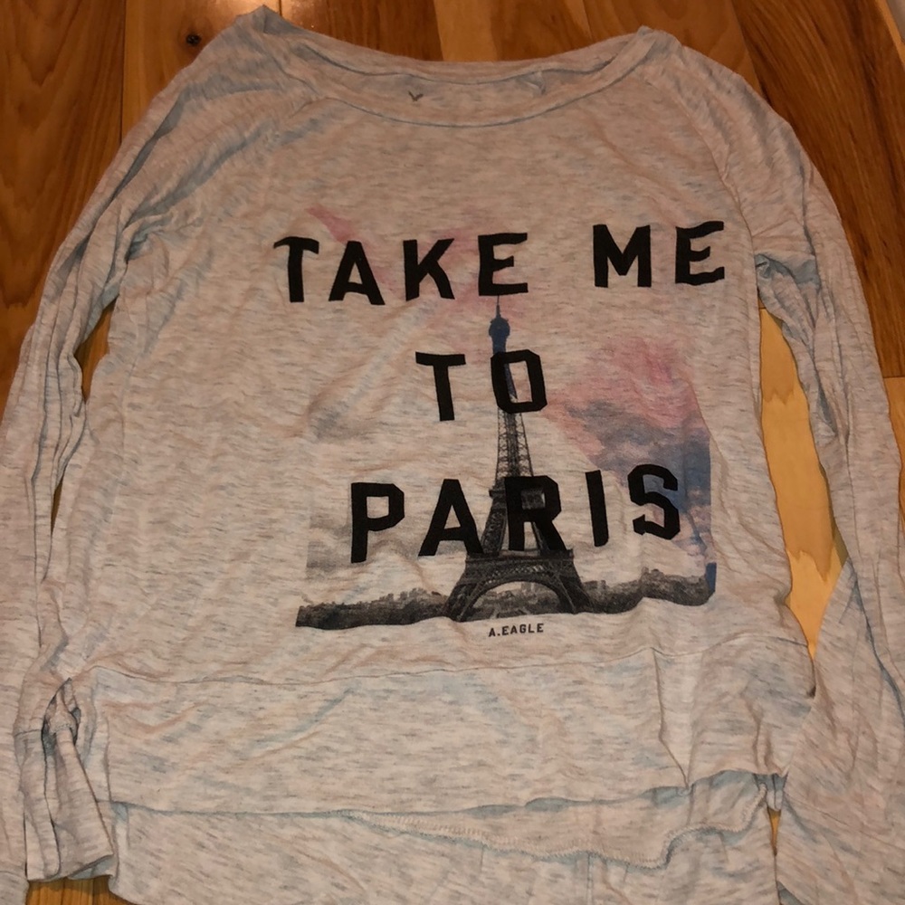 long sleeve american eagle graphic tee shirt